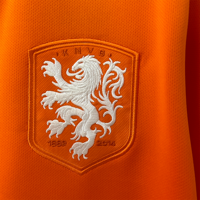 Netherlands 2014 Home Jersey – Retro Version - Image 2