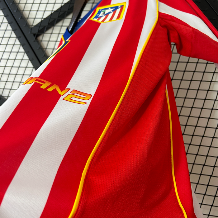 Atletico Madrid 2004/05 Home Jersey Long Sleeve – Retro Version - Image 2