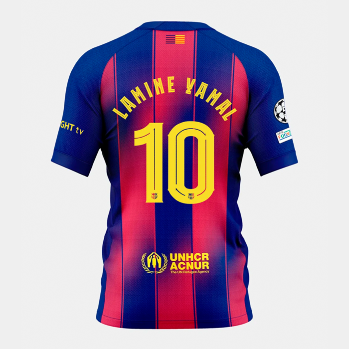 Barcelona 2025/26 Lamine Yamal #10 Home Jersey UCL – Fan Version - Image 1