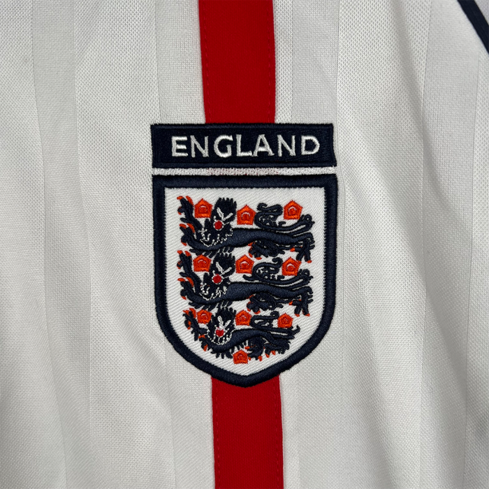England 2002 Home Jersey Long Sleeve – Retro Version - Image 2