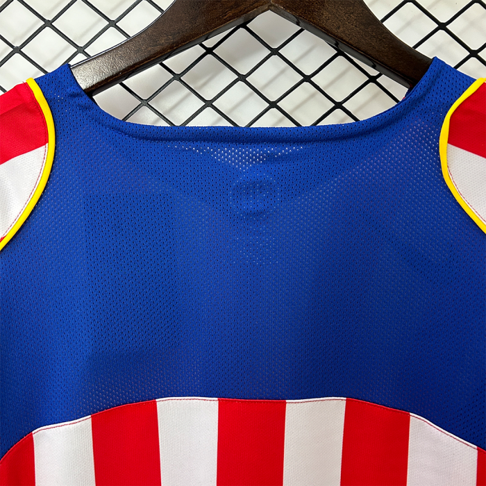 Atletico Madrid 2004/05 Home Jersey Long Sleeve – Retro Version - Image 3