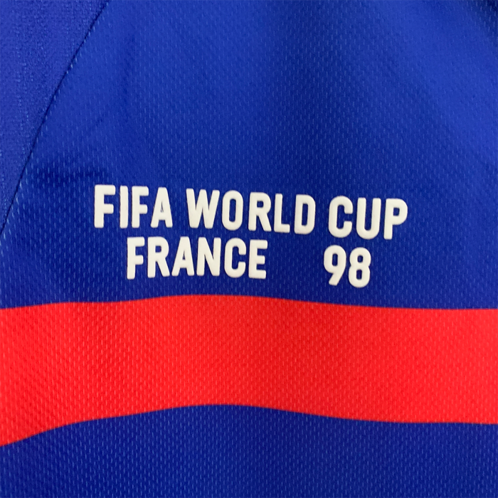 France 1998 Home Jersey Long Sleeve – Retro Version - Image 3