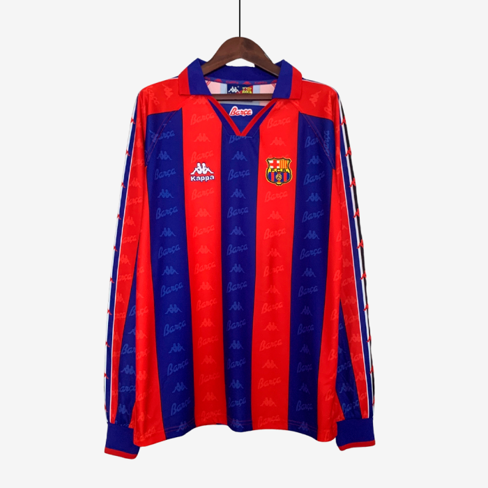 Barcelona 1996/97 Home Jersey Long Sleeve – Retro Version - Image 1