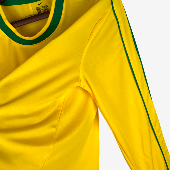 Brazil 1998 Home Jersey Long Sleeve – Retro Version - Image 3