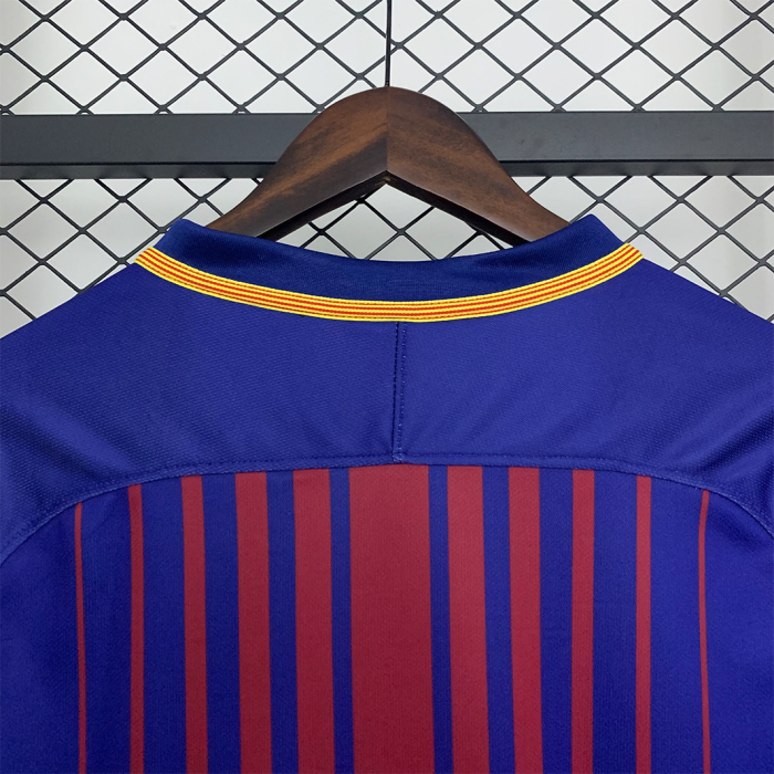 Barcelona 2017/18 Home Jersey Long Sleeve – Retro Version - Image 3