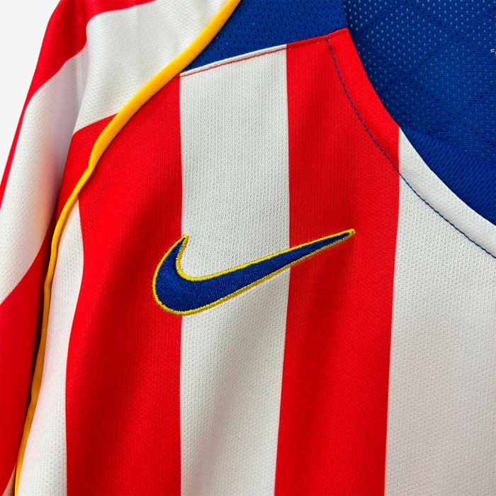 Atletico Madrid 2004/05 Home Jersey Long Sleeve – Retro Version - Image 4