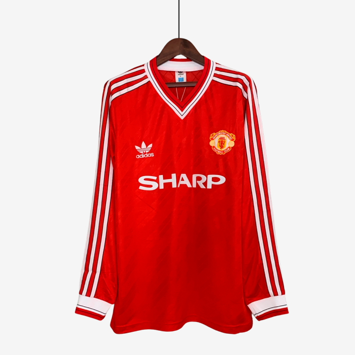 Manchester United 1986/88 Home Jersey Long Sleeve – Retro Version - Image 1