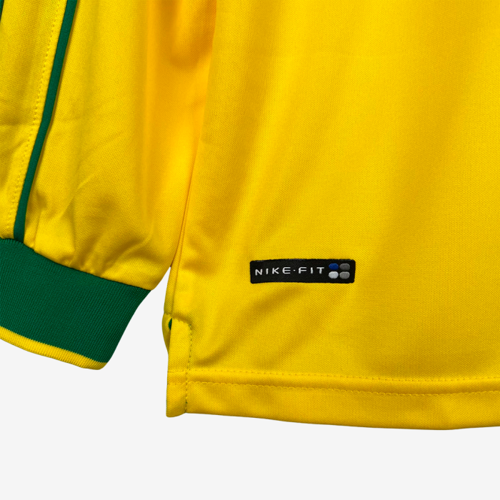 Brazil 1998 Home Jersey Long Sleeve – Retro Version - Image 4