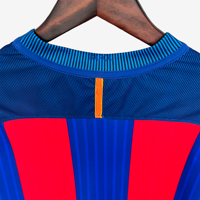 Barcelona 2016/17 Home Jersey Long Sleeve – Retro Version - Image 4