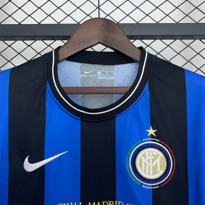 Inter Milan 2009/10 Home Jersey Champions League Edition Long Sleeve – Retro Version - Image 4