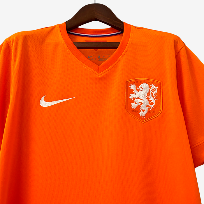 Netherlands 2014 Home Jersey – Retro Version - Image 5