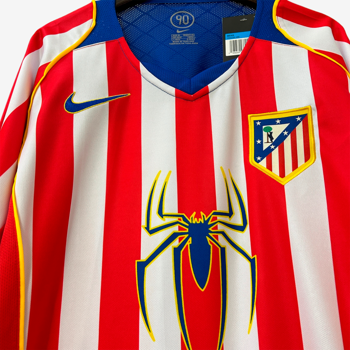Atletico Madrid 2004/05 Home Jersey Long Sleeve – Retro Version - Image 5
