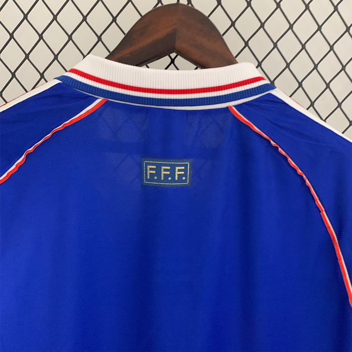 France 1998 Home Jersey Long Sleeve – Retro Version - Image 5