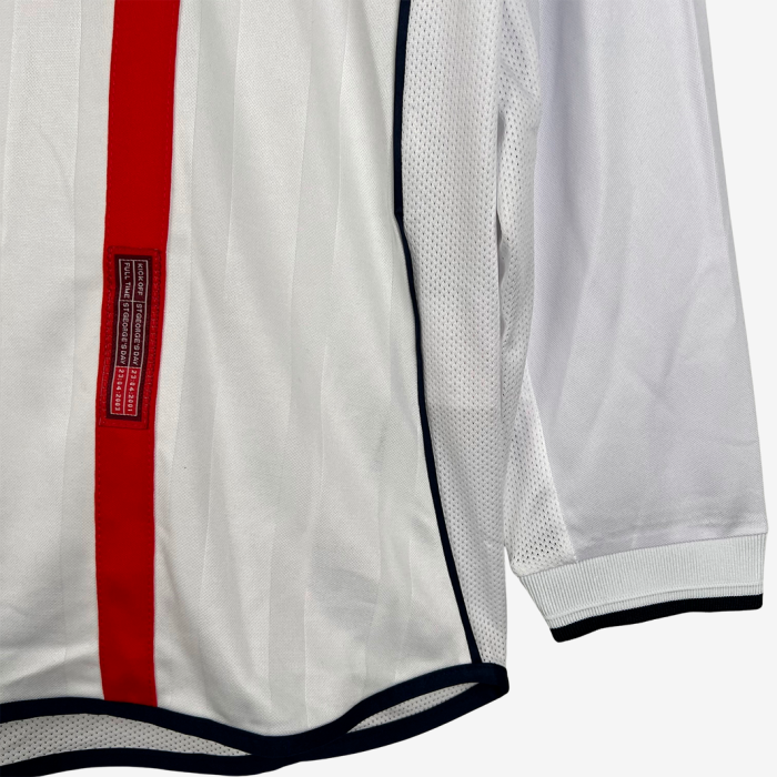 England 2002 Home Jersey Long Sleeve – Retro Version - Image 5