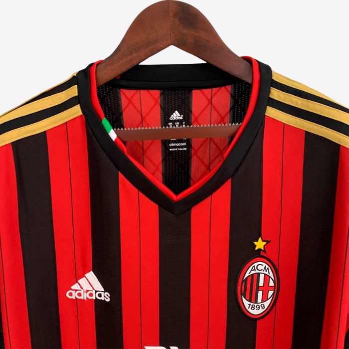 AC Milan 2013/14 Home Jersey Long Sleeve – Retro Version - Image 6