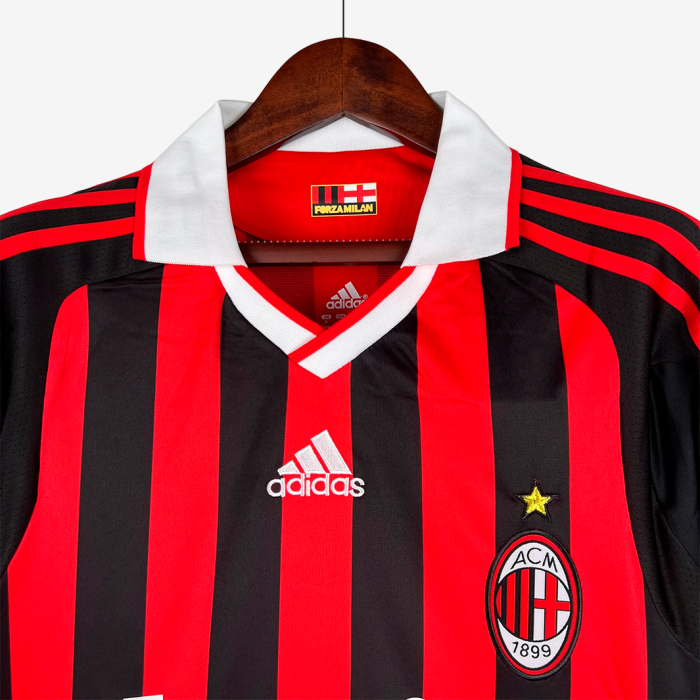 AC Milan 2009/10 Home Jersey Long Sleeve – Retro Version - Image 6