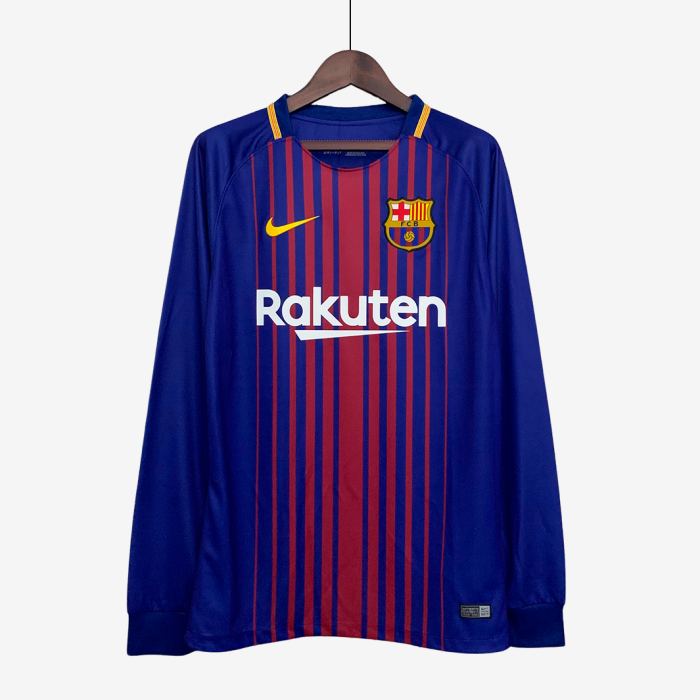 Barcelona 2017/18 Home Jersey Long Sleeve – Retro Version - Image 1
