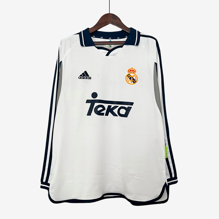 Real Madrid 2000/01 Home Jersey Long Sleeve – Retro Version - Image 1