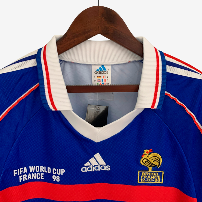 France 1998 Home Jersey Long Sleeve – Retro Version - Image 7