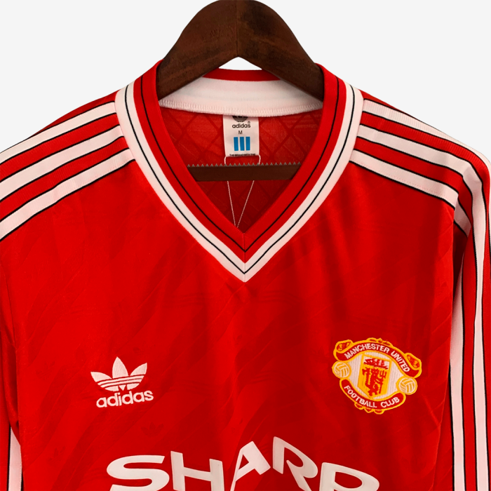 Manchester United 1986/88 Home Jersey Long Sleeve – Retro Version - Image 6