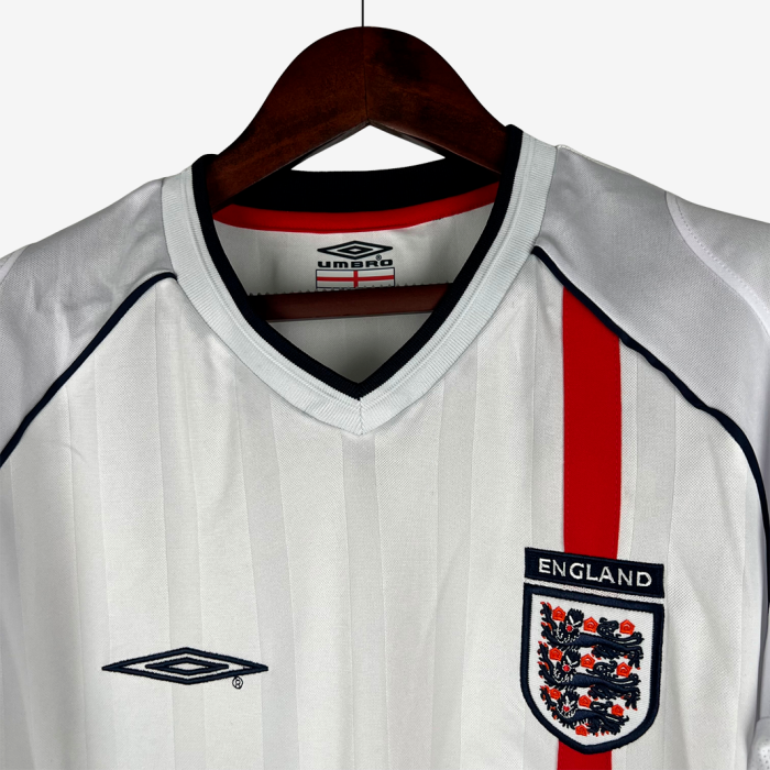 England 2002 Home Jersey Long Sleeve – Retro Version - Image 7