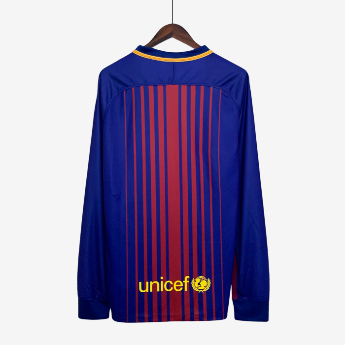 Barcelona 2017/18 Home Jersey Long Sleeve – Retro Version - Image 6
