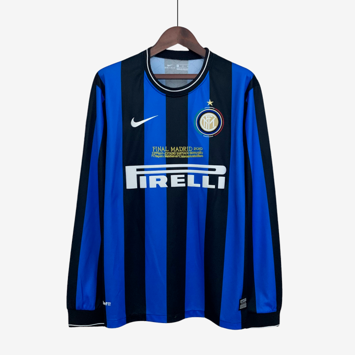 Inter Milan 2009/10 Home Jersey Champions League Edition Long Sleeve – Retro Version - Image 1