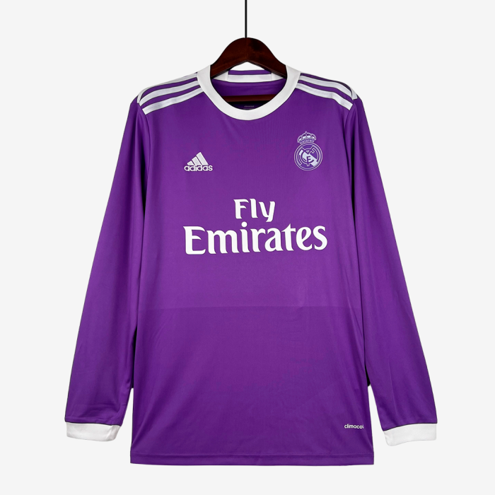 Real Madrid 2016/17 Away Jersey Long Sleeve – Retro Version - Image 1
