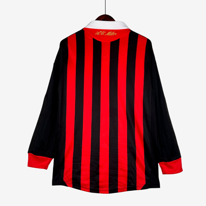 AC Milan 2009/10 Home Jersey Long Sleeve – Retro Version - Image 8
