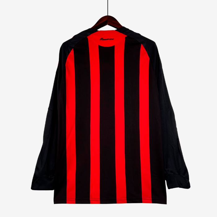 AC Milan 2008/09 Home Jersey Long Sleeve – Retro Version - Image 8