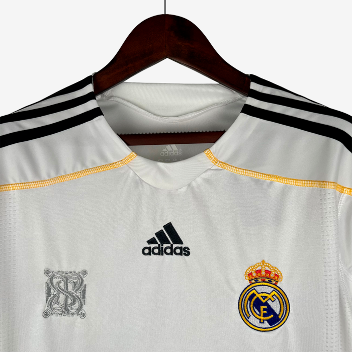 Real Madrid 2009/10 Home Jersey Long Sleeve – Retro Version - Image 8