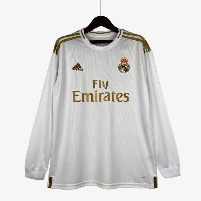 Real Madrid 2019/20 Home Jersey Long Sleeve – Retro Version - Image 1