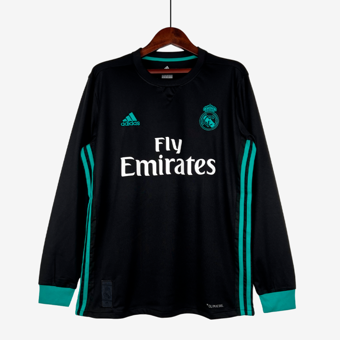 Real Madrid 2017/18 Away Jersey Long Sleeve – Retro Version - Image 1