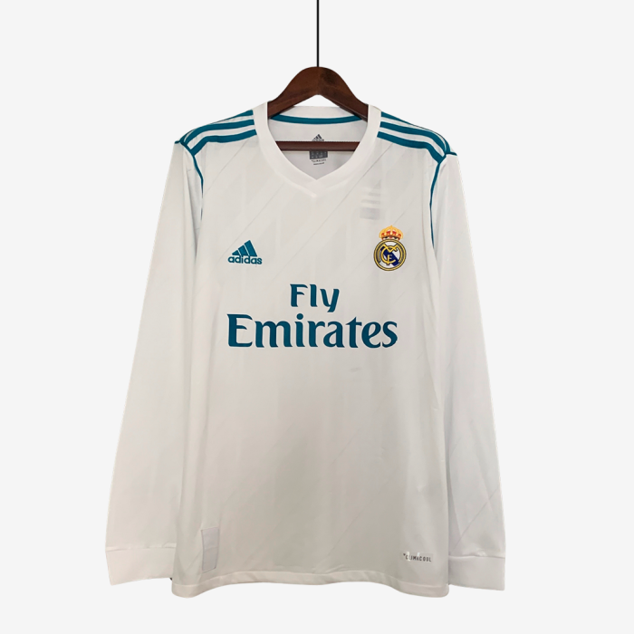 Real Madrid 2017/18 Home Jersey Long Sleeve – Retro Version - Image 1