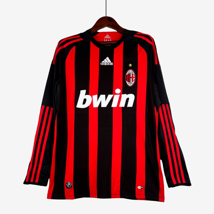 AC Milan 2008/09 Home Jersey Long Sleeve – Retro Version - Image 1