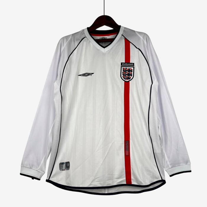England 2002 Home Jersey Long Sleeve – Retro Version - Image 1