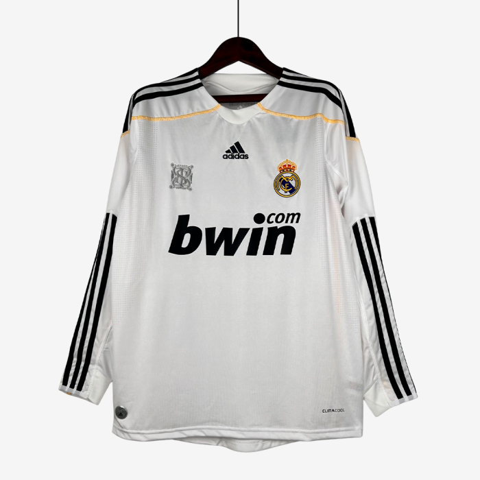 Real Madrid 2009/10 Home Jersey Long Sleeve – Retro Version - Image 1
