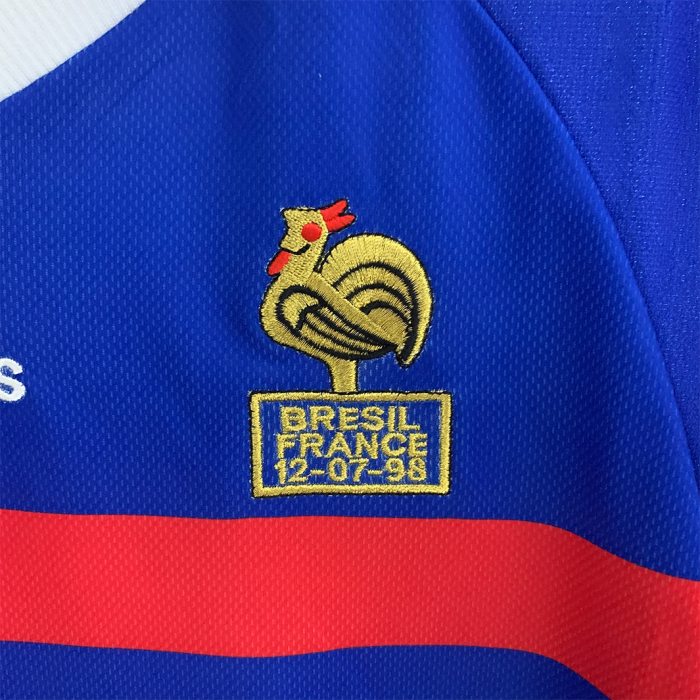 France 1998 Home Jersey Long Sleeve – Retro Version - Image 9