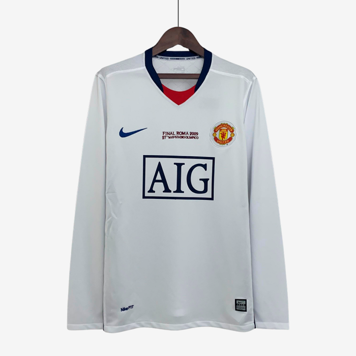 Mancehster United 2008/09 Away Jersey Champions League Edition Long Sleeve – Retro Version - Image 1