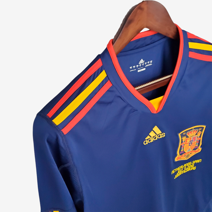 Spain 2010 Away Jersey Long Sleeve – Retro Version - Image 2