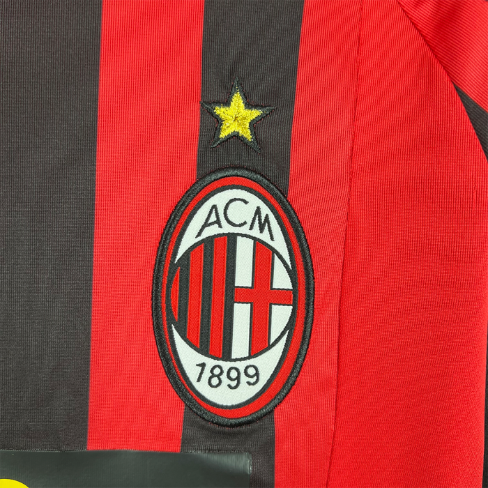 AC Milan 2007/08 Home Jersey Long Sleeve – Retro Version - Image 2