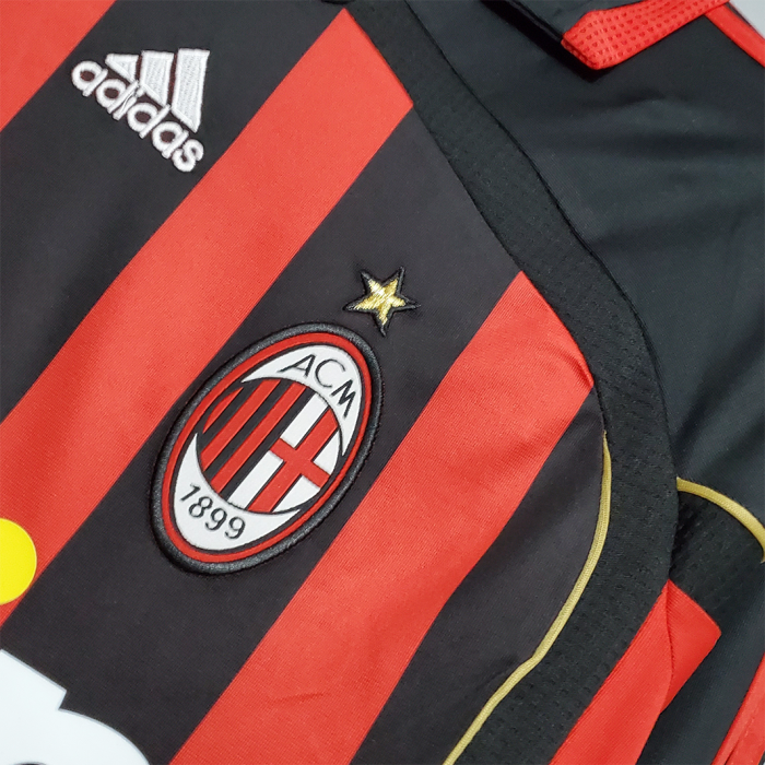 AC Milan 2006/07 Home Jersey Long Sleeve - Retro Version - Image 4