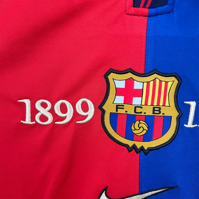 Barcelona 1999/00 Home Jersey Centenary Long Sleeve – Retro Version - Image 2
