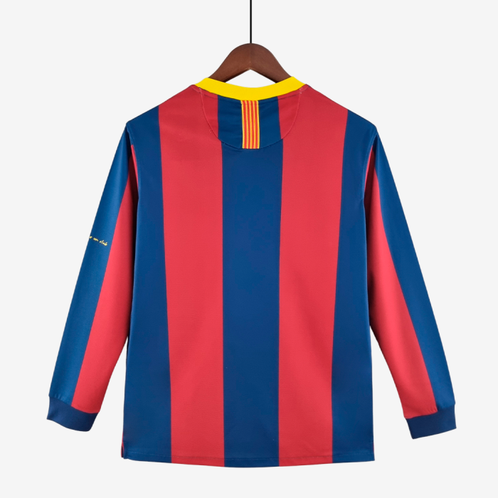 Barcelona 2010/11 Home Jersey Long Sleeve – Retro Version - Image 12