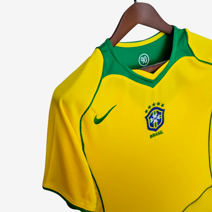 Brazil 2004 Home Jersey – Retro Version - Image 3