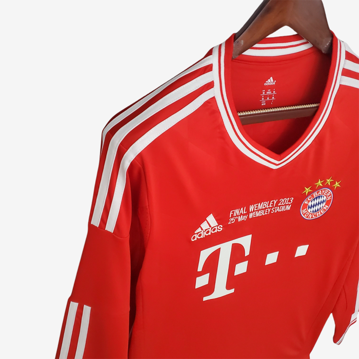 Bayern Munich 2013/14 Home Jersey Long Sleeve – Retro Version - Image 3