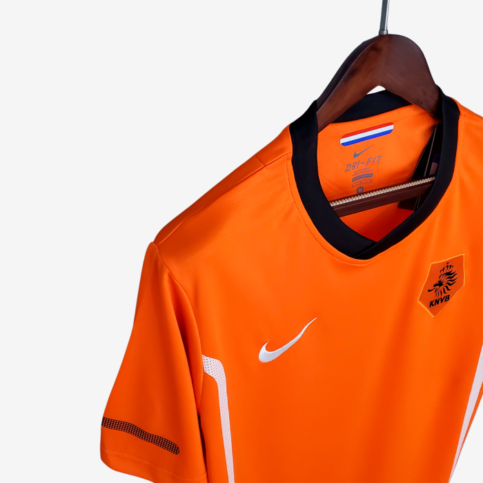 Netherlands 2010 Home Jersey – Retro Version - Image 3