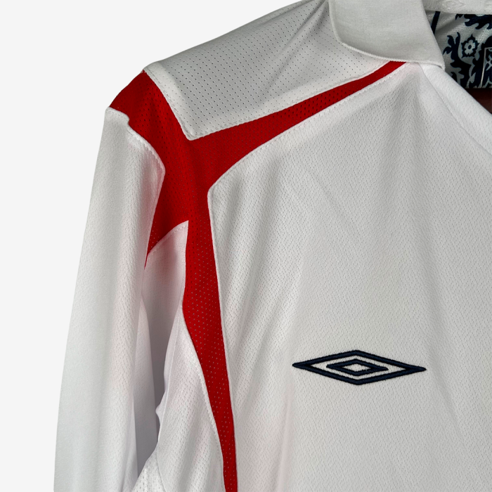 England 2006 Home Jersey Long Sleeve – Retro Version - Image 3