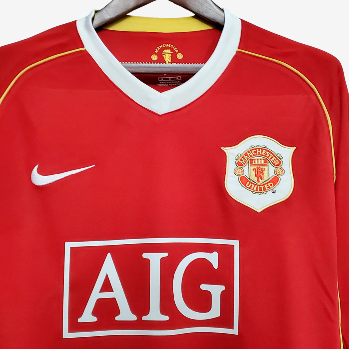 Manchester United 2006/07 Home Jersey Long Sleeve - Retro Version - Image 4