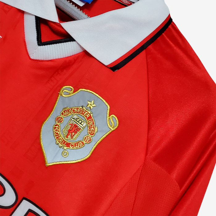 Manchester United 1999/00 Home Jersey Long Sleeve - Retro Version - Image 4